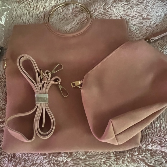Lulu’s Blush Pink Suede purse (Vegan suede) - Picture 8 of 9